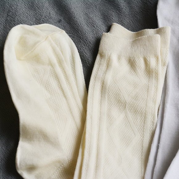 FREE Gift With Purchase - White Knee High Socks (2 pairs) - Picture 4 of 6